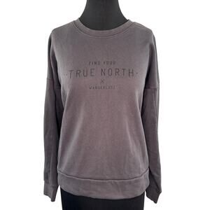 Adidas x Wanderlust Gray Sweatshirt Cotton Crew Neck Drop Shoulder Size Large L